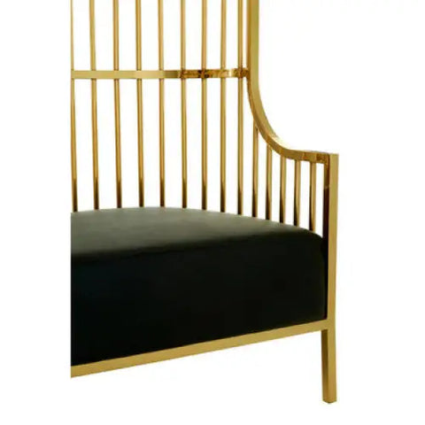 Eliza Gold Finish Dome Cage Chair - Arm Chair