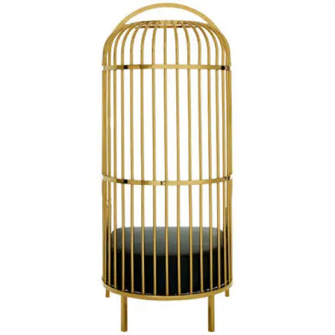 Eliza Gold Finish Dome Cage Chair - Arm Chair