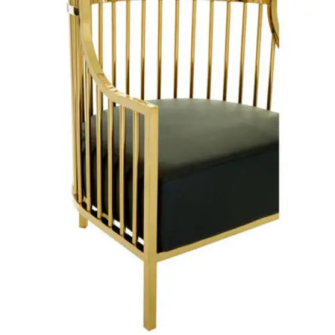 Eliza Gold Finish Dome Cage Chair - Arm Chair