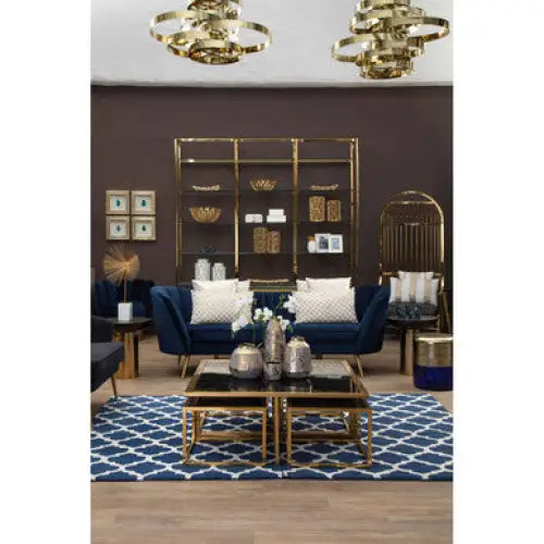 Eliza Gold Finish Dome Cage Chair - Arm Chair