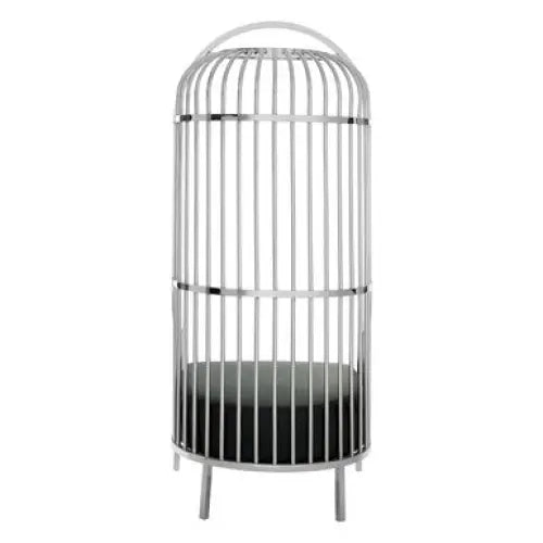 Eliza Silver Finish Dome Cage Chair - Arm Chair