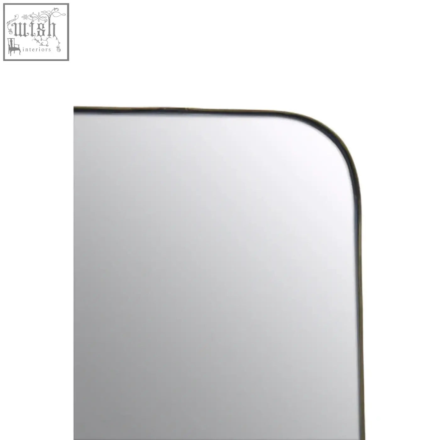 Black-framed rectangular wall mirror with smooth reflective surface ideal as a stylish gold wall mirror option