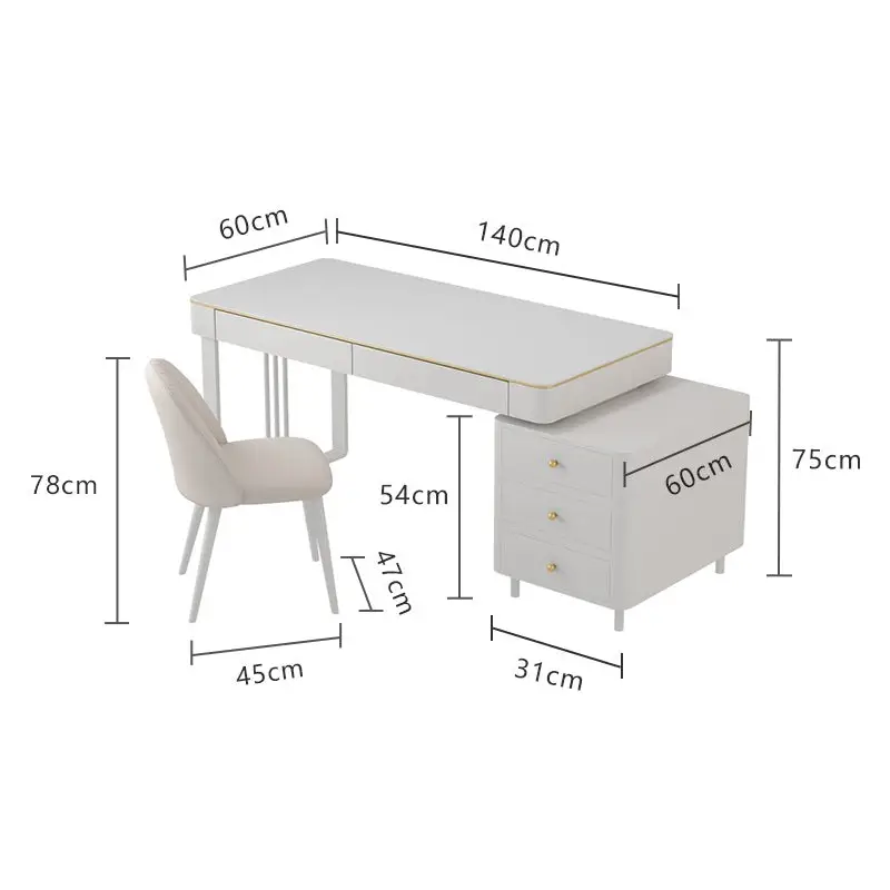 Elmer Office Desk, Sintered Stone｜ DC Concept