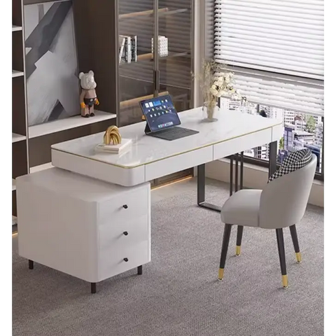 Elmer Office Desk, Sintered Stone｜ DC Concept