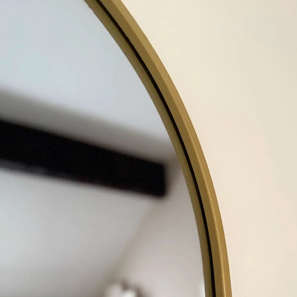 Emi - Full Length Gold Metal Runway Oval Mirror - 150cm x 60cm - Mirror