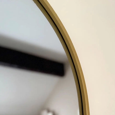 Emi - Full Length Gold Metal Runway Oval Mirror - 180cm x 80cm - Mirror