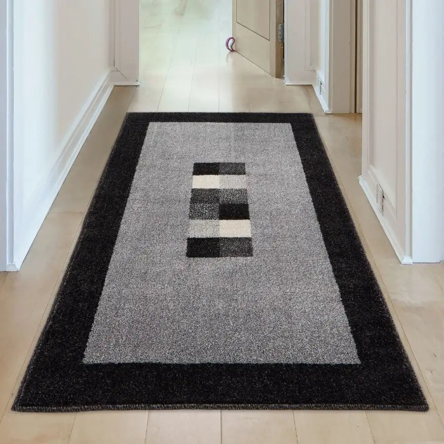 Ephesus Grey Black Rug | 7439GB - Rugs