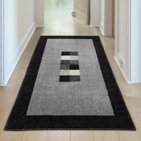 Ephesus Grey Black Rug | 7439GB - Rugs