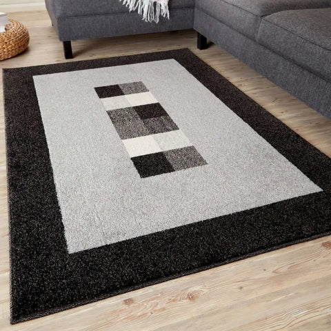 Ephesus Grey Black Rug | 7439GB - Rugs