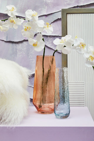 Esma Large Light Amber Glass Vase