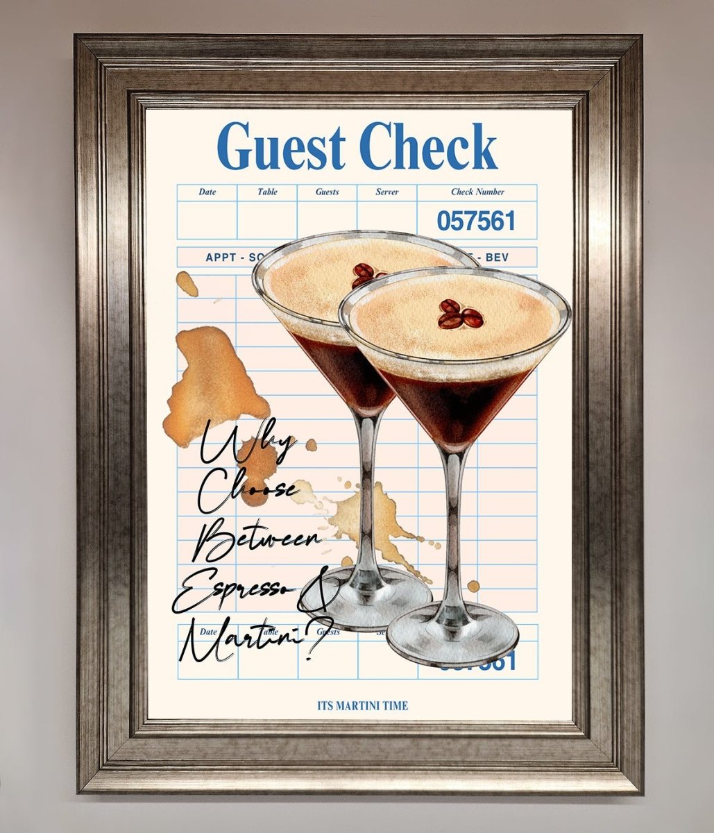 Espresso Martini Framed Wall Art