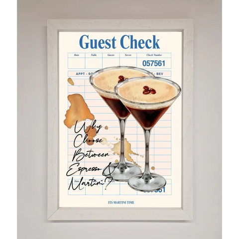 Espresso Martini Framed Wall Art - A3 (29.7 x 42 cm) / White - Framed Print