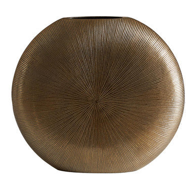 Estrella Large Gold Finish Round Vase
