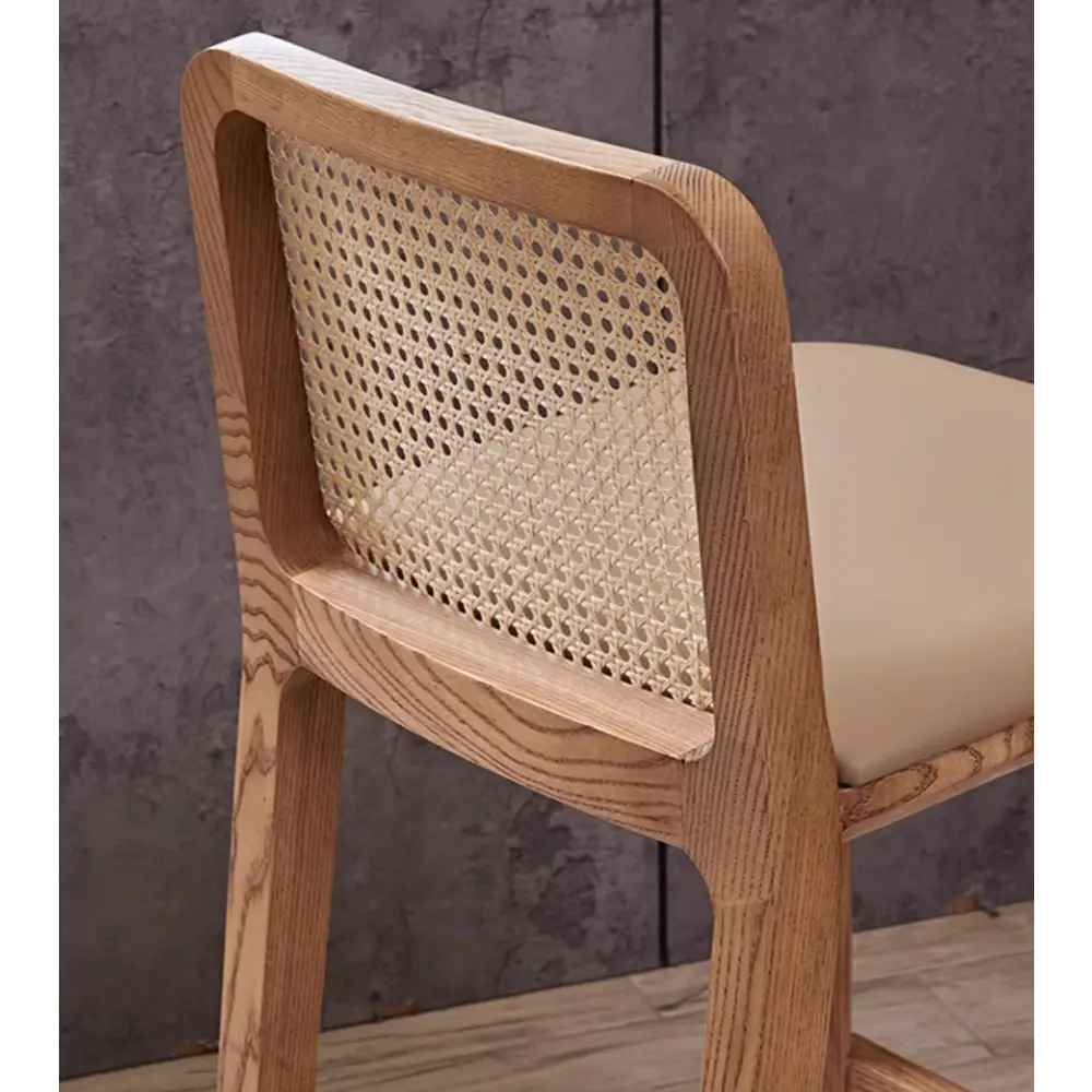 Ethan Rattan Barstool Wood