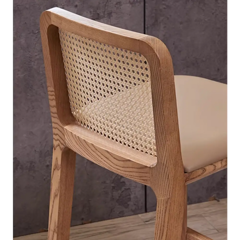 Ethan Rattan Barstool Wood