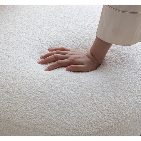 Evander Boucle Armchair with Wooden Frame