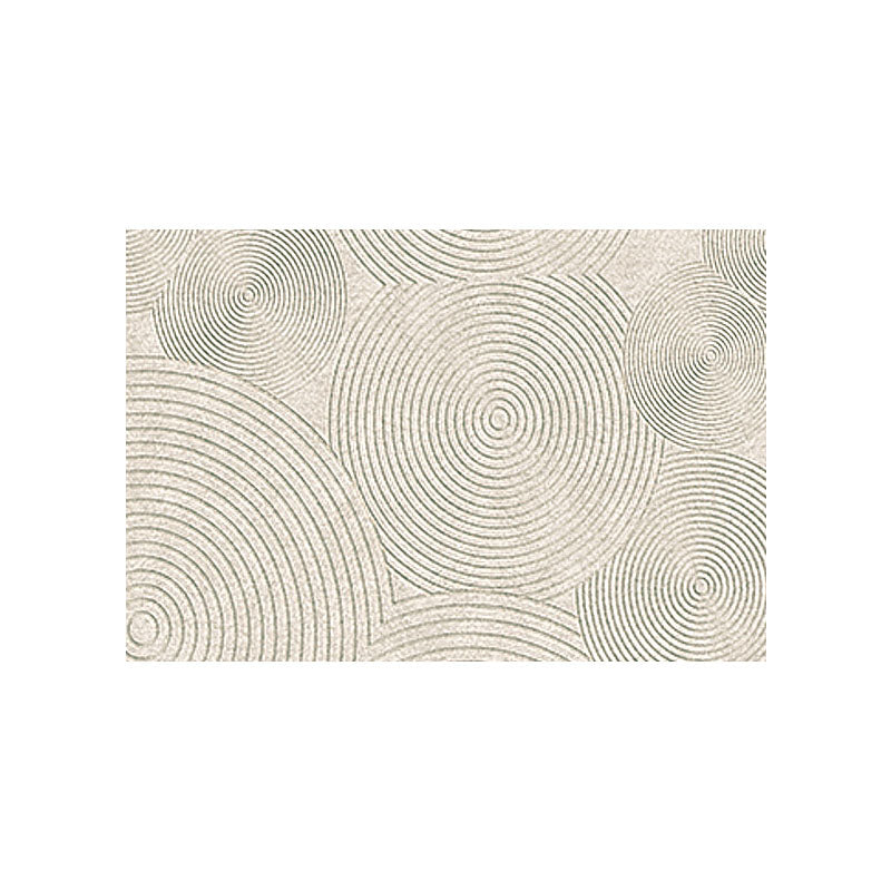 Beige textured wall panel with embossed overlapping concentric circles pattern from evitany living room rug collection