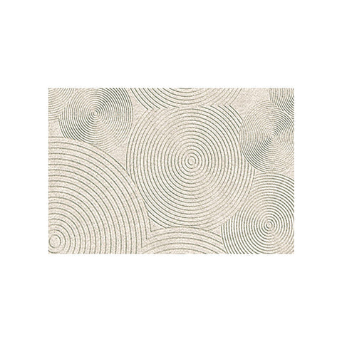 Beige textured wall panel with embossed overlapping concentric circles pattern from evitany living room rug collection