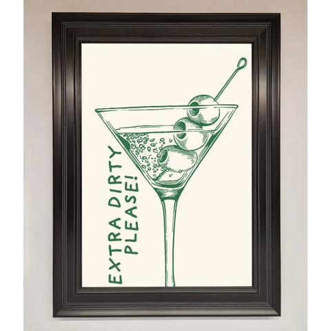 Extra Dirty Please Framed Poster - A1 (59.4 x 84.1 cm) / Matt Black - Framed Print