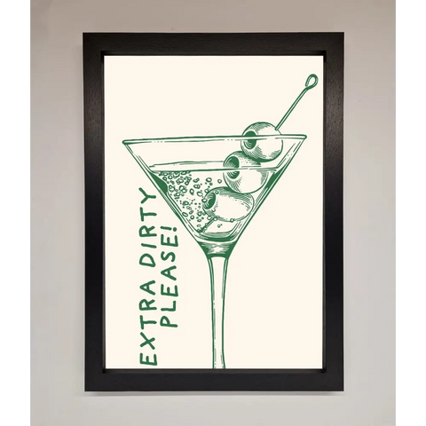 Extra Dirty Please Framed Poster - A3 (29.7 x 42 cm) / Black - Framed Print