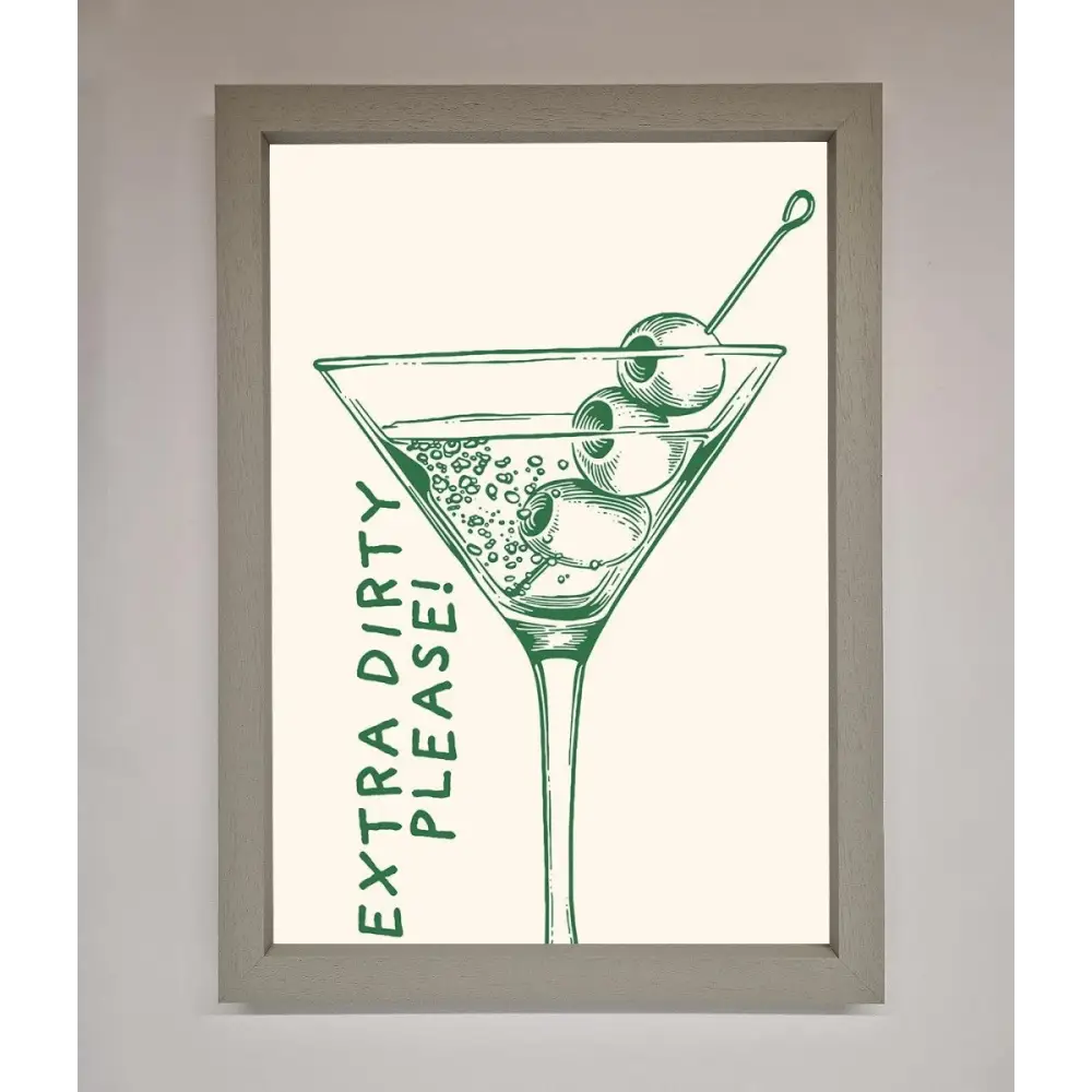 Extra Dirty Please Framed Poster - A3 (29.7 x 42 cm) / Grey - Framed Print