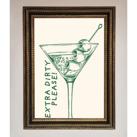 Extra Dirty Please Framed Poster - A3 (29.7 x 42 cm) / Ornate Gold Black - Framed Print