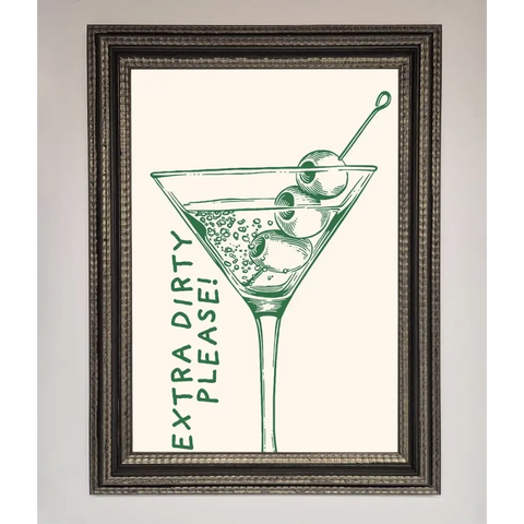 Extra Dirty Please Framed Poster - A3 (29.7 x 42 cm) / Ornate Silver Black - Framed Print