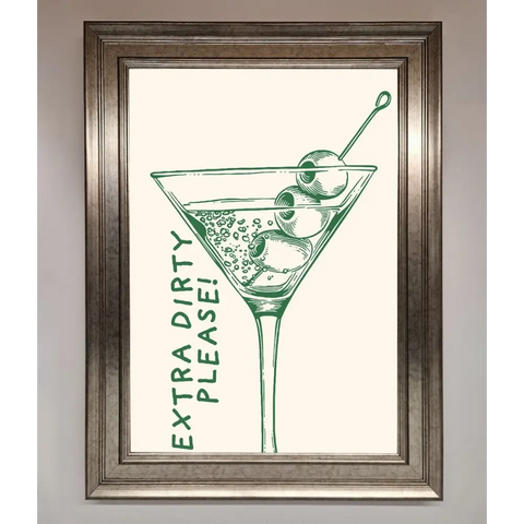 Extra Dirty Please Framed Poster - A3 (29.7 x 42 cm) / Silver - Framed Print