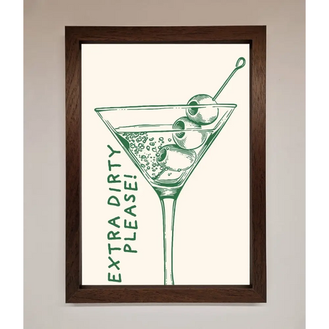 Extra Dirty Please Framed Poster - A3 (29.7 x 42 cm) / Walnut - Framed Print