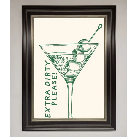 Extra Dirty Please Framed Poster - B0 (100 x 141 cm) / Black Silver - Framed Print