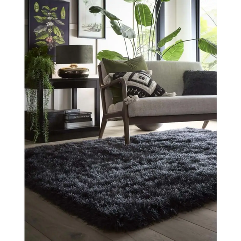 Extravagance Dark Grey Shaggy Rug - Rugs