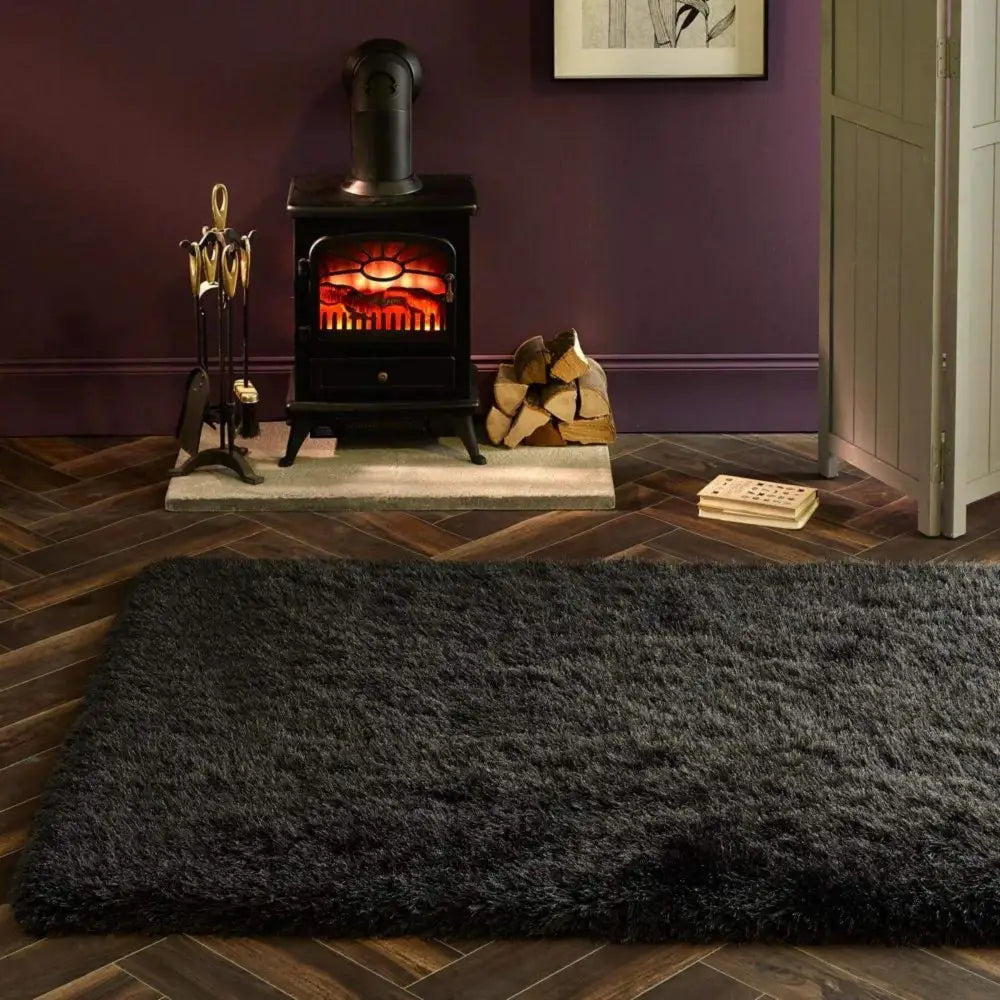 Extravagance Dark Grey Shaggy Rug - Rugs