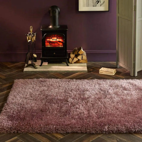 Extravagance Lilac Shaggy Rug - Rugs