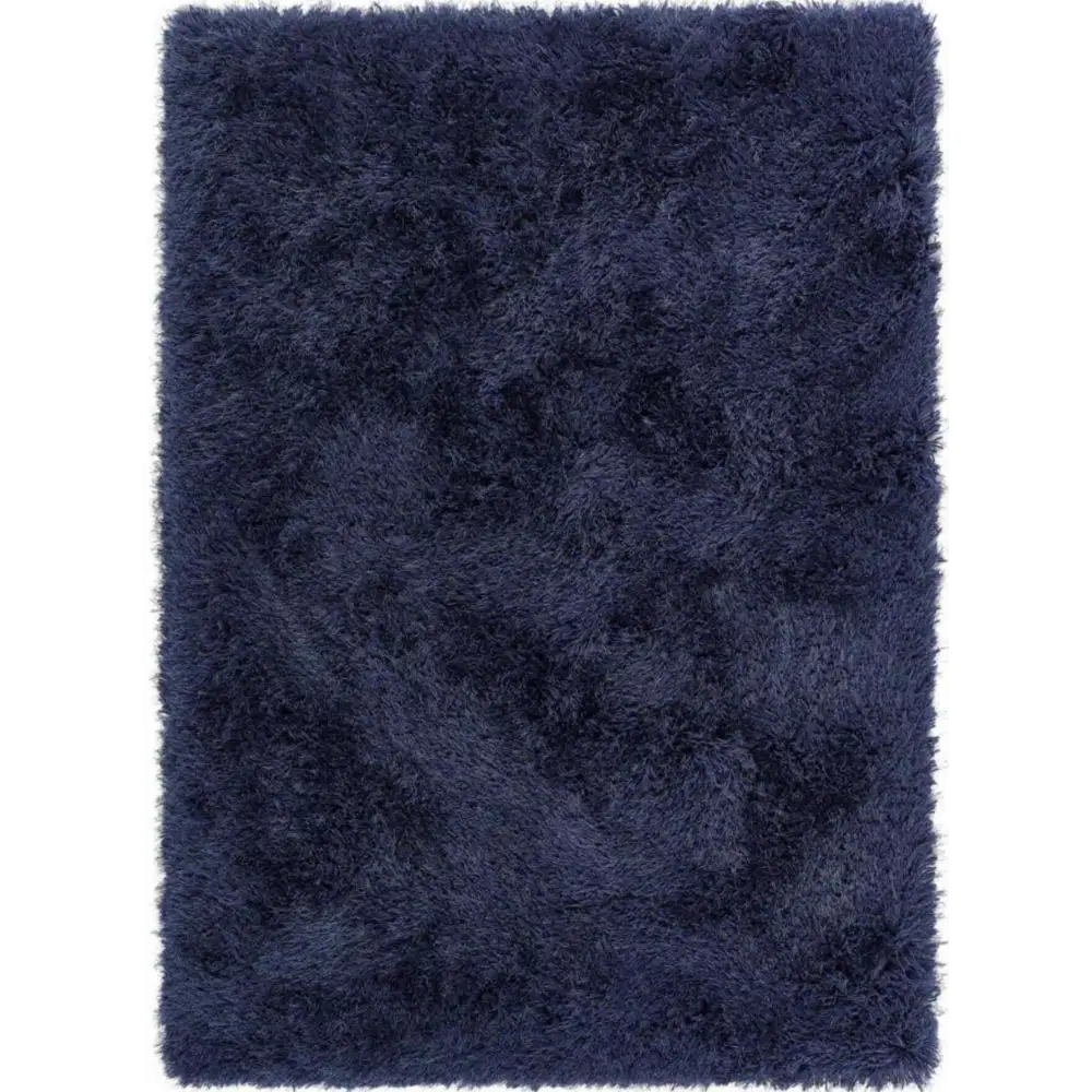Extravagance Navy Shaggy Rug - Rugs