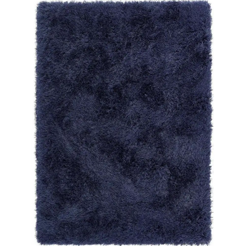 Extravagance Navy Shaggy Rug - Rugs