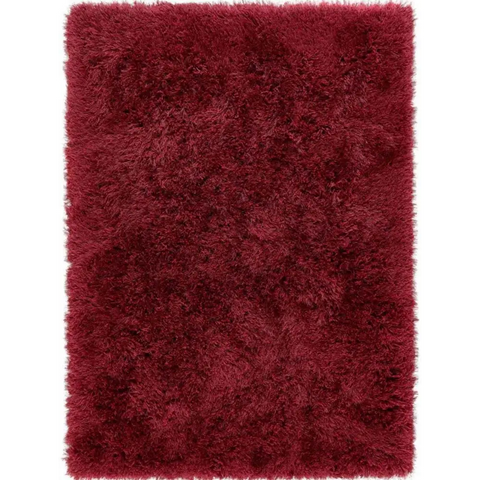 Extravagance Wine Red Shaggy Rug - 80X150 cm - Rugs