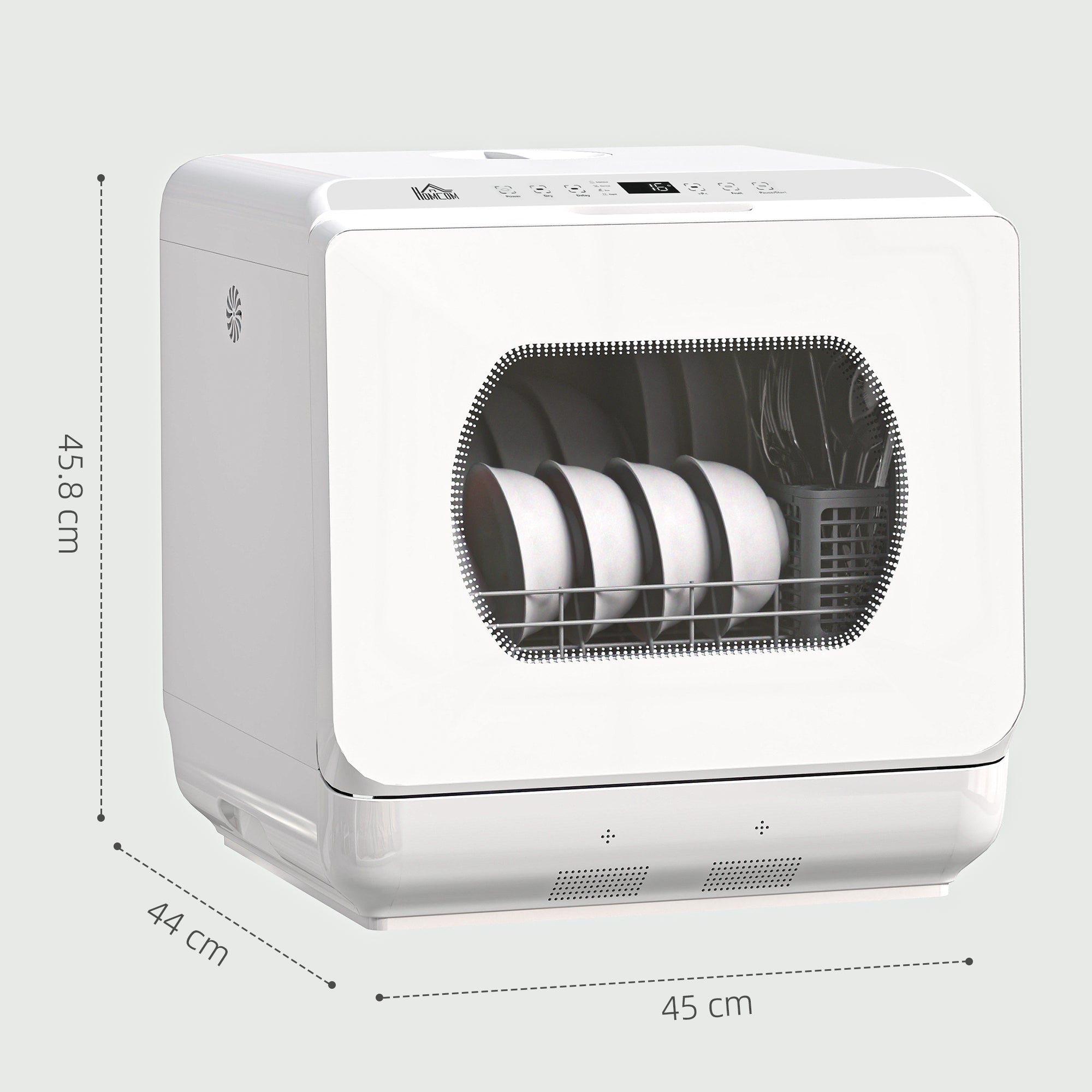 HOMCOM Multi-Program 6L Tabletop Dishwasher