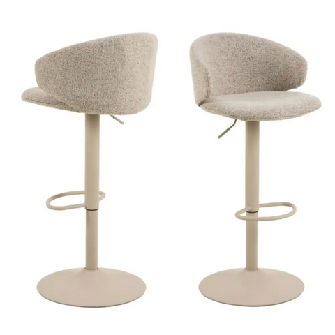 Ezra Bar Stool x 2 - Beige - Bar Stool