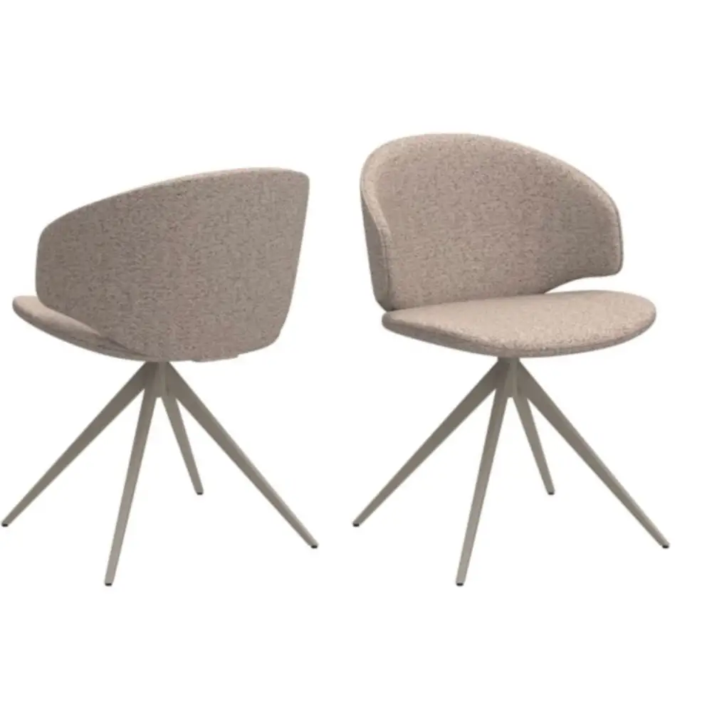 Ezra Dining Chairs x 2 - Beige - Bar Stool