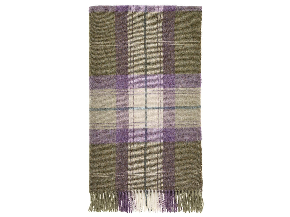 Skye Shetland Pure New Wool Throw - Heather