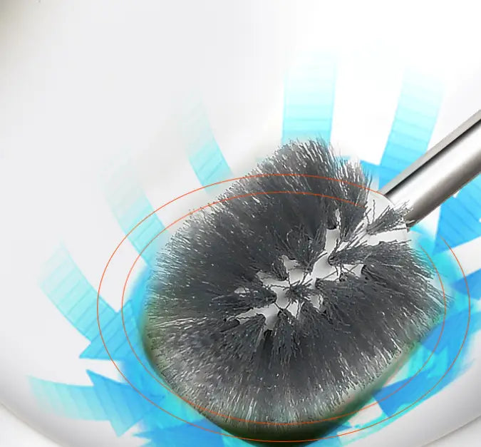 Soft Bristle Toilet Brush Holder Included Sturdy Easy Clean Home Bathroom Silicone Toilet Cleaning Brushes With Stand