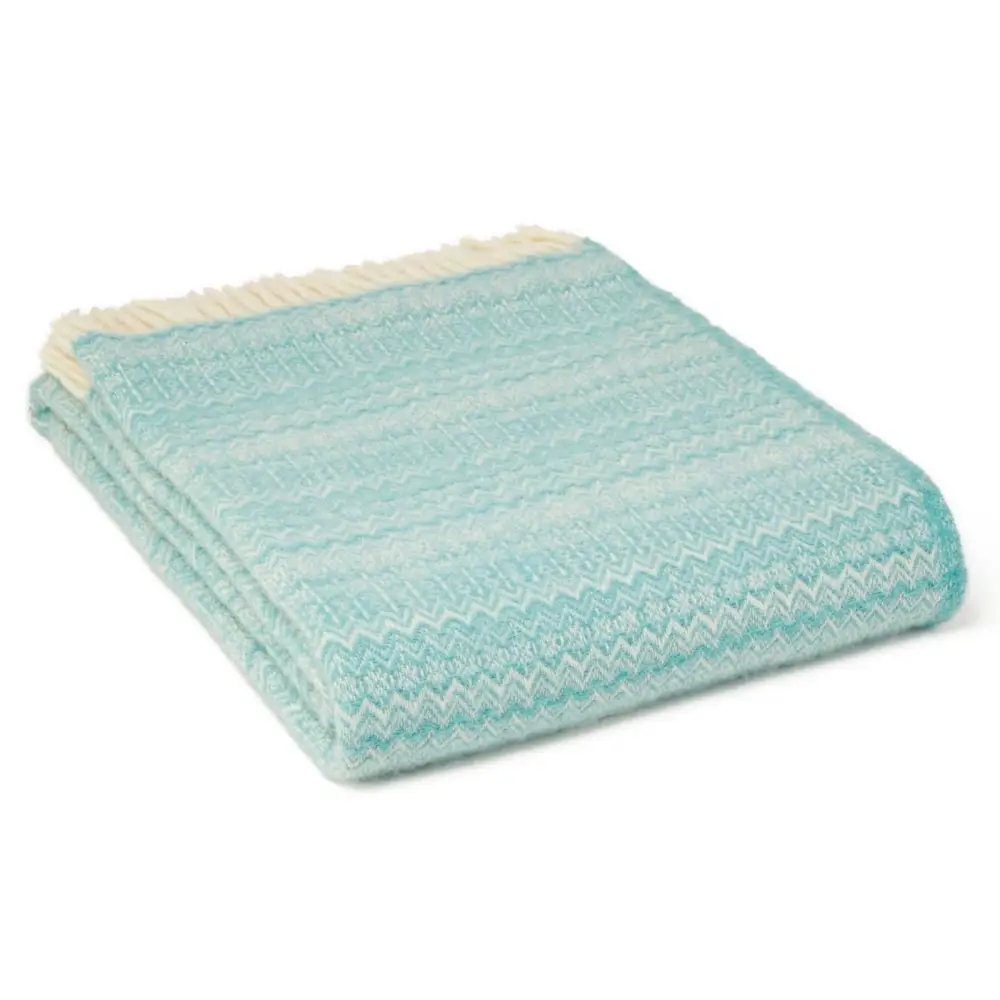 Fair Isle Pure New Wool Throw - Fair Isle Spearmint - Throws & Blankets