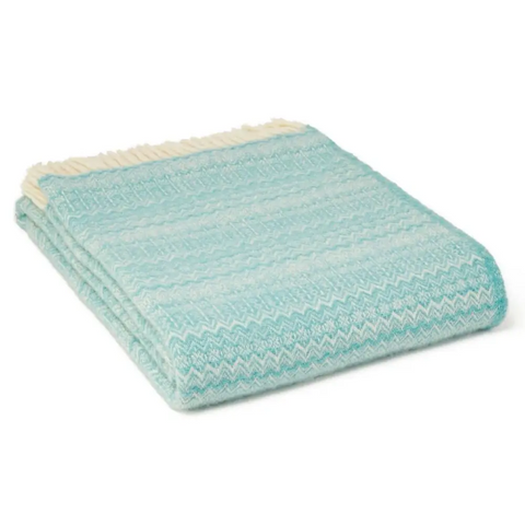 Fair Isle Pure New Wool Throw - Fair Isle Spearmint - Throws & Blankets