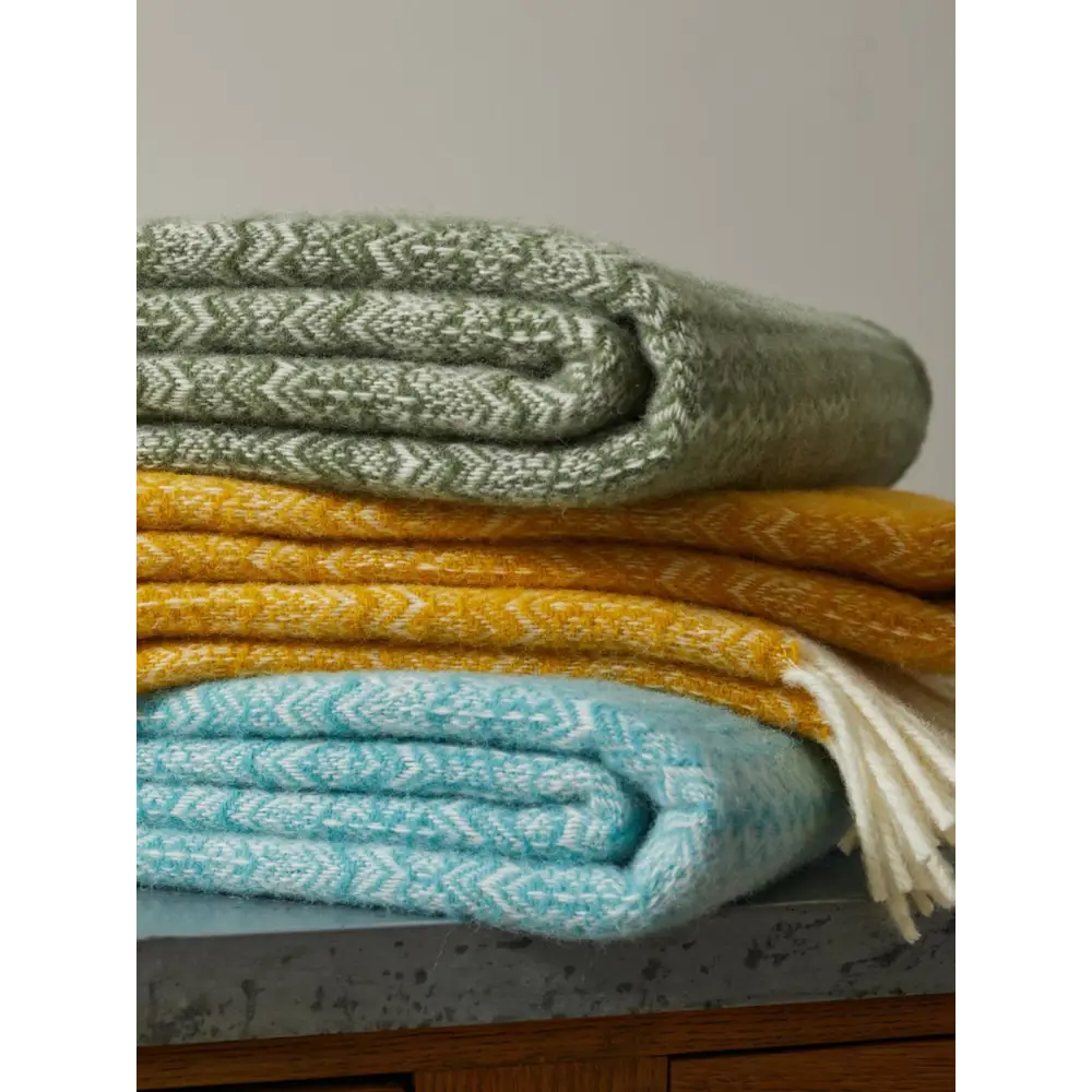 Fair Isle Pure New Wool Throw - Throws & Blankets
