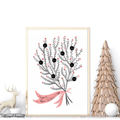 Family personalised gifts | wall art print
