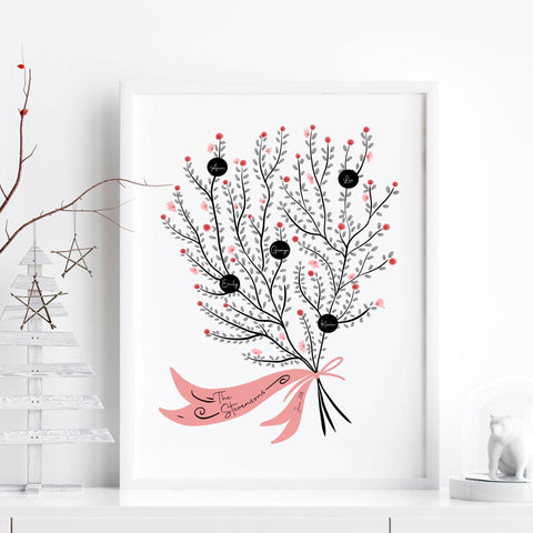 Family personalised gifts | wall art print