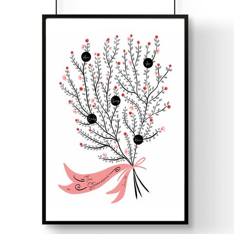 Family personalised gifts | wall art print