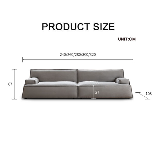 Modern gray suede sectional sofa with clean lines and segmented cushioning in two seater, three seater, and four seater options