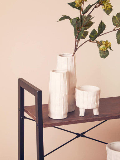 Fara White Small Vase
