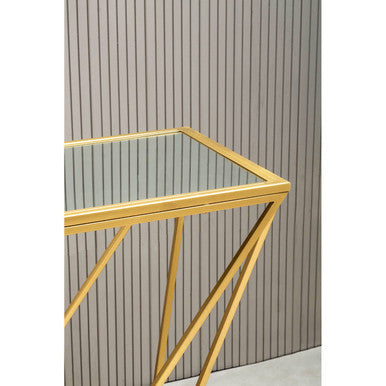 Farran Gold Finish Rectangular Console Table